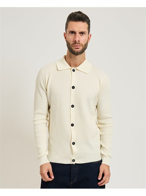 Gazzarrini men's cardigan with buttons GAZZARRINI | MI564GROFF WHITE